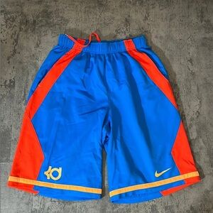 Nike KD Blue and Orange Basketball Shorts